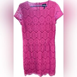 Laundry brand hot pink lace summer dress